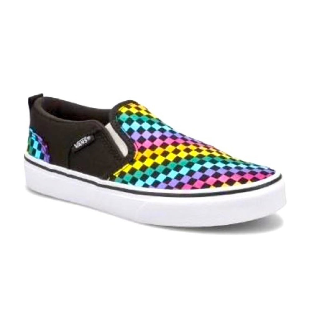 Vans Asher Super Colourful Slip On Shoes Size 12 Missy Super Cool Skate Shoes